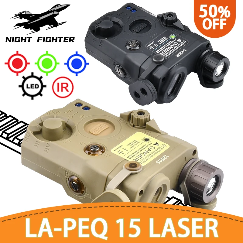 AN/VHP PEQ-15 Airsoft Red Green Blue Dot IR Laser Surefir M600C Flashlight Dual Function Switch Set White Light Weapon Hunting