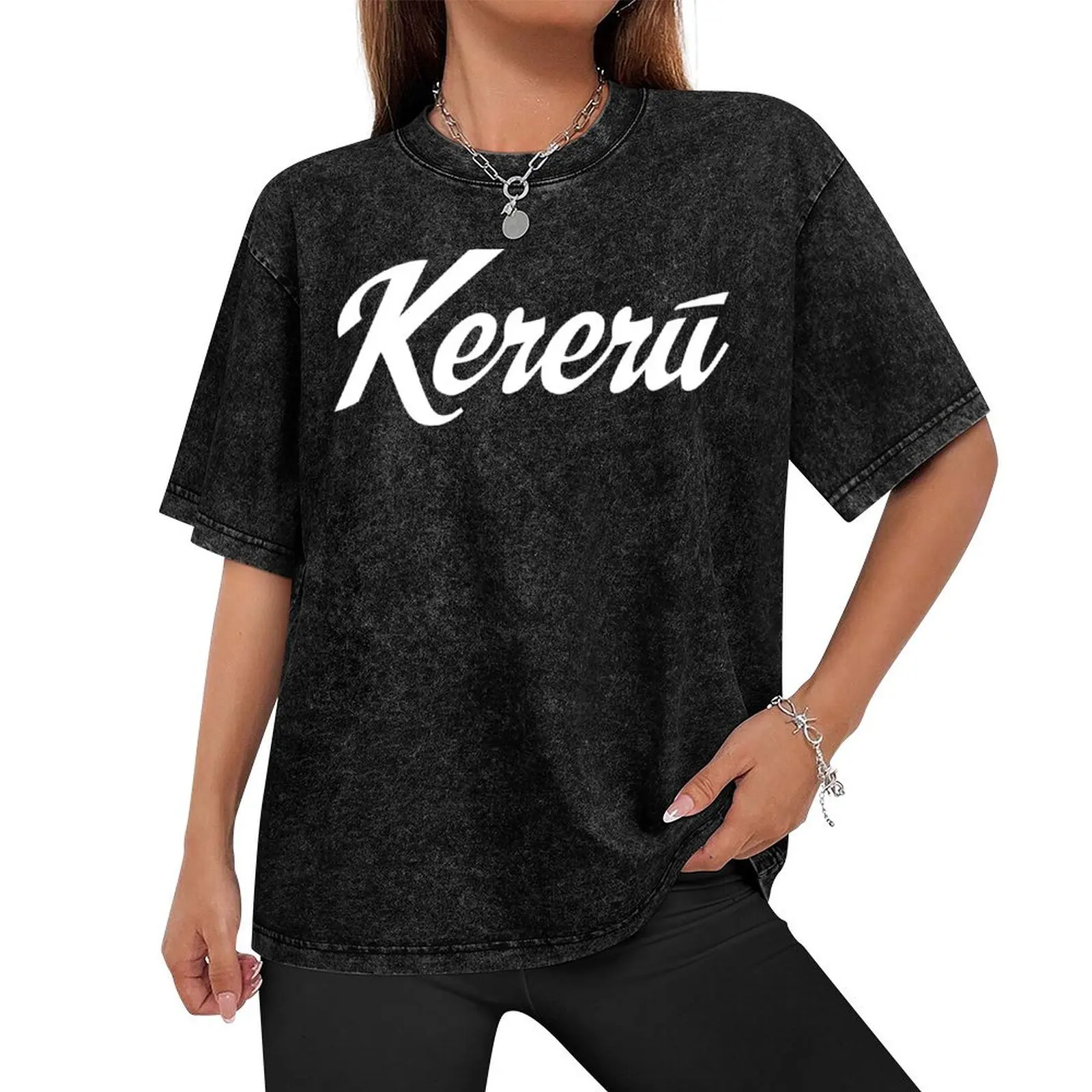 Kereru Word Logo, White T-Shirt graphic t shirt vintage man clothes mens tall t shirts