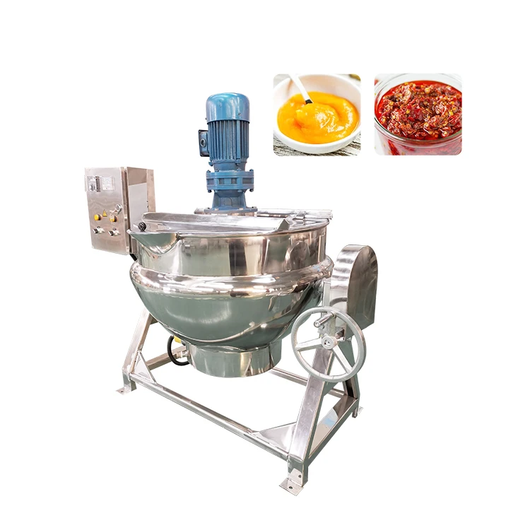 

Electric Hard Candy Sirop Jam Cooking Pot / Sugar Melting Jacketed Kettle / Steam Cooking Candy Kettle