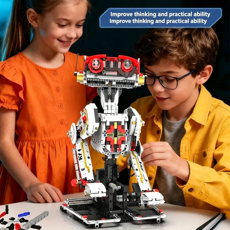 

Creative Sci-Fi Robot Building Blocks Kit Movable Mechanical Droid Model DIY Assembly Educational Toy for Space Enthusiasts and