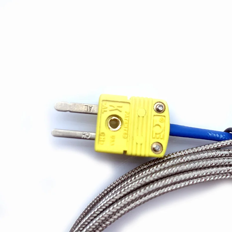 Strong Magnetic Adsorption Thermocouple Temperature Sensor 0-450 Degree  K type Plug with Stainless Steel Shielded Wire