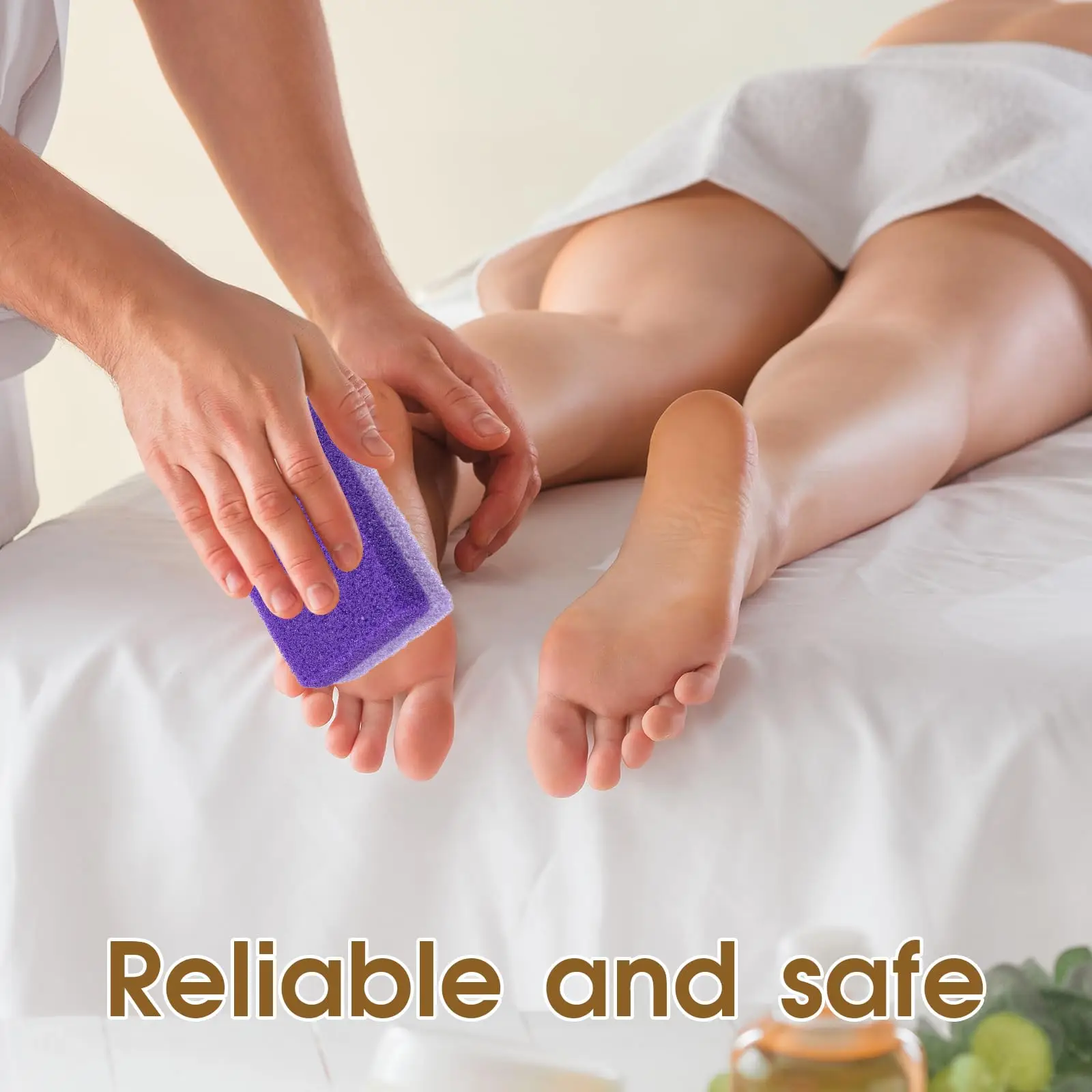 8 SZT. Fioletowych Kamieni Pumeksowych do Stóp - Usuwających Martwy Naskórek i Odciski, Domowe Akcesoria do Pedicure, do Regeneracji Pięt