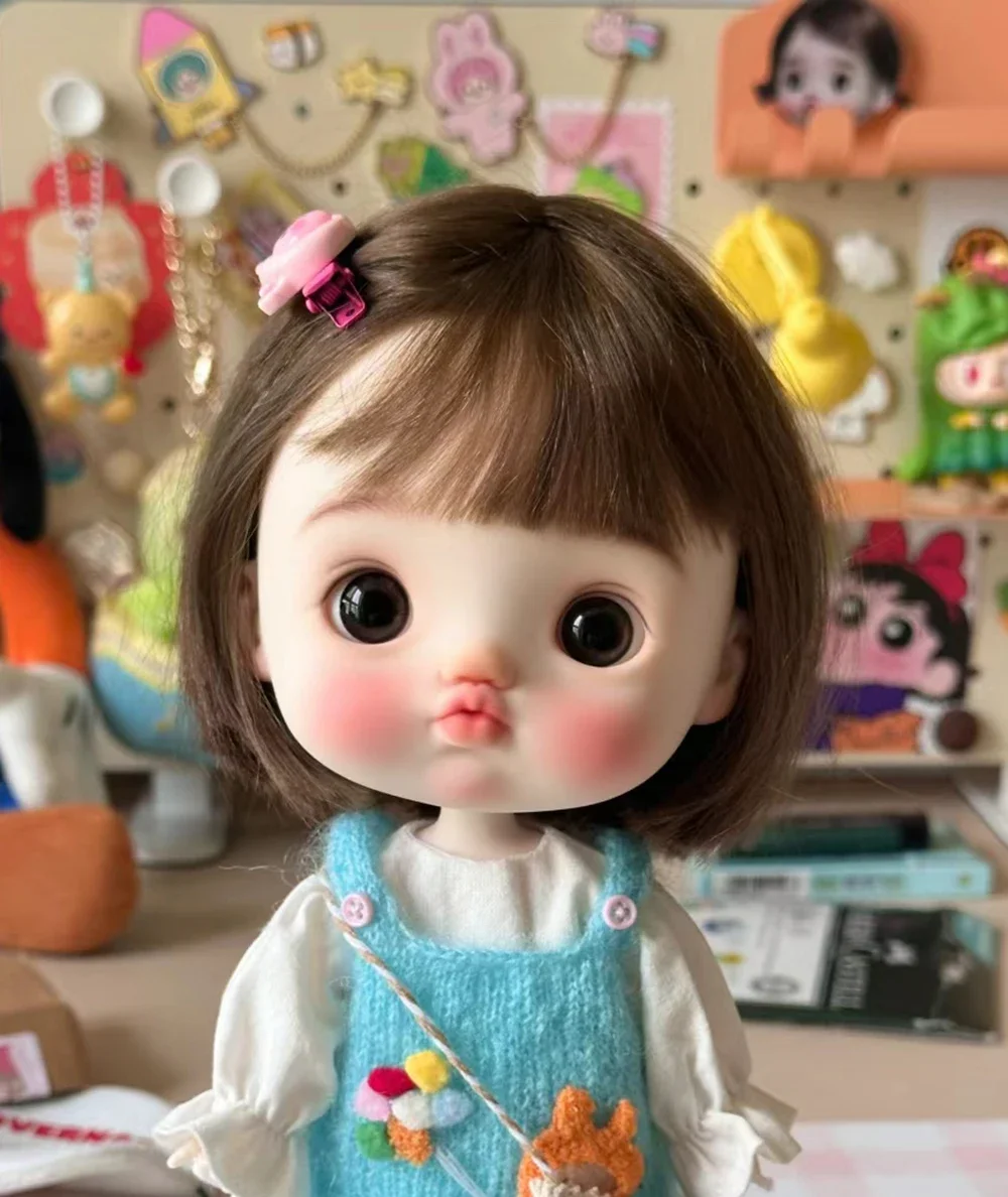 New sd BJD doll 1/6-zhuzhubao Girl toot mouth Pig Pig bao resin material doll model toy makeup free shipping