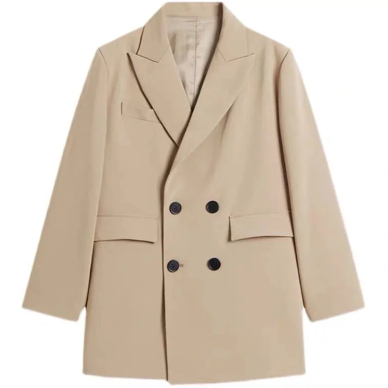 2026 avancé femmes manches longues hauts vêtements d'extérieur britannique femme couleur unie Blazer manteau printemps automne dames mode costume veste