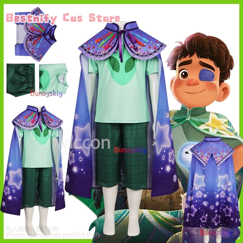 

CosplayElio Cosplay Anime Movie Earth Cloak Cape Pants T-shirt Costume For Boy Roleplay Halloween Christmas Party Gifts Cos Cust