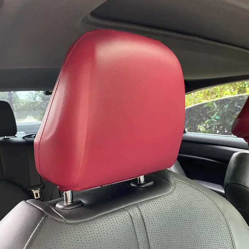 Universal Waterproof Pu Elastic Leather Car Headrest Cover All-Inclusive and Traceless Dust Cover Car Truck Suv Auto Accessories