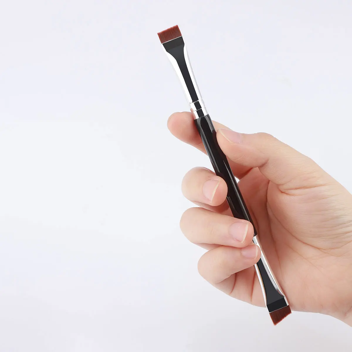 فرشاة تحديد العيون بشفرات مزدوجة الرأس ، فرشاة التفاصيل ، دودة الحرير النائمة إلى بودرة الحواجب ، فرشاة ماكياج ، أداة تجميل ، 1