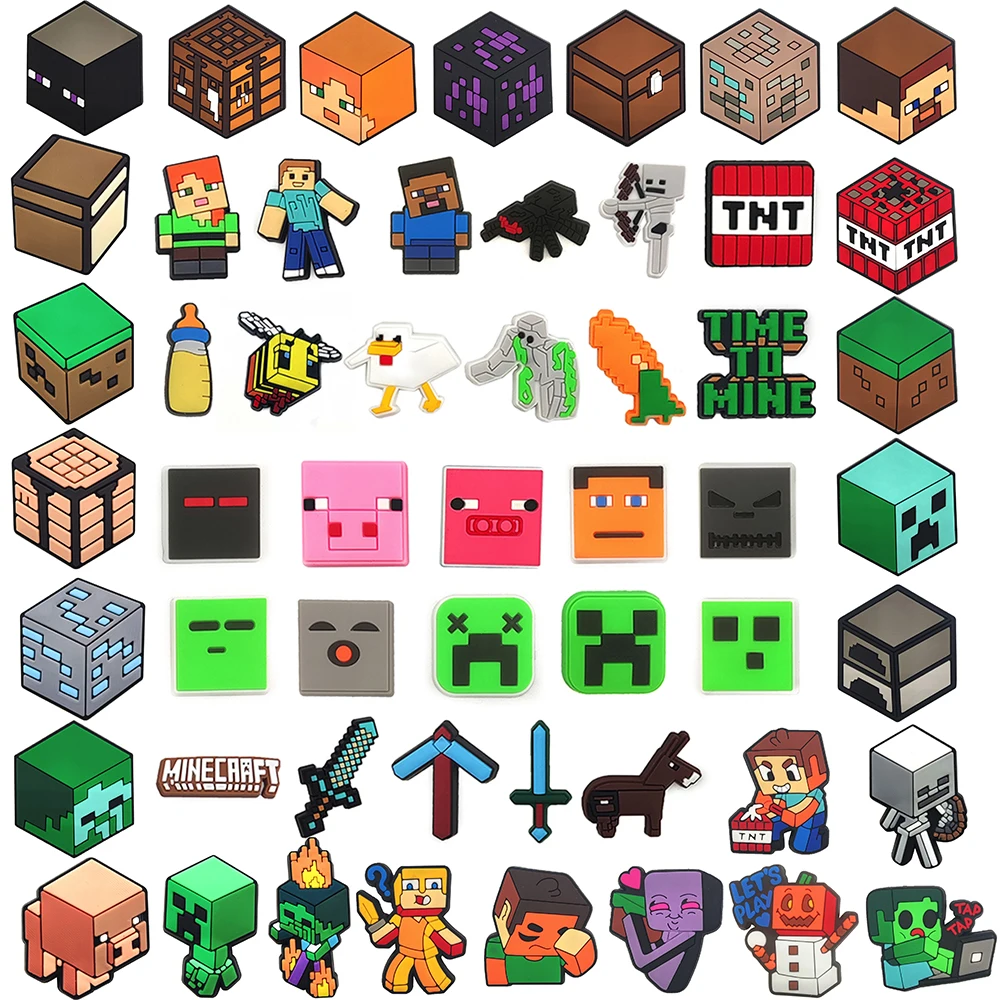 

6-50 шт./компл., подвески для обуви New Game World, аксессуары для обуви с героями мультфильмов, подходят сабо, сандалии, украшения для садовой обуви, пряжка для детей, подарки