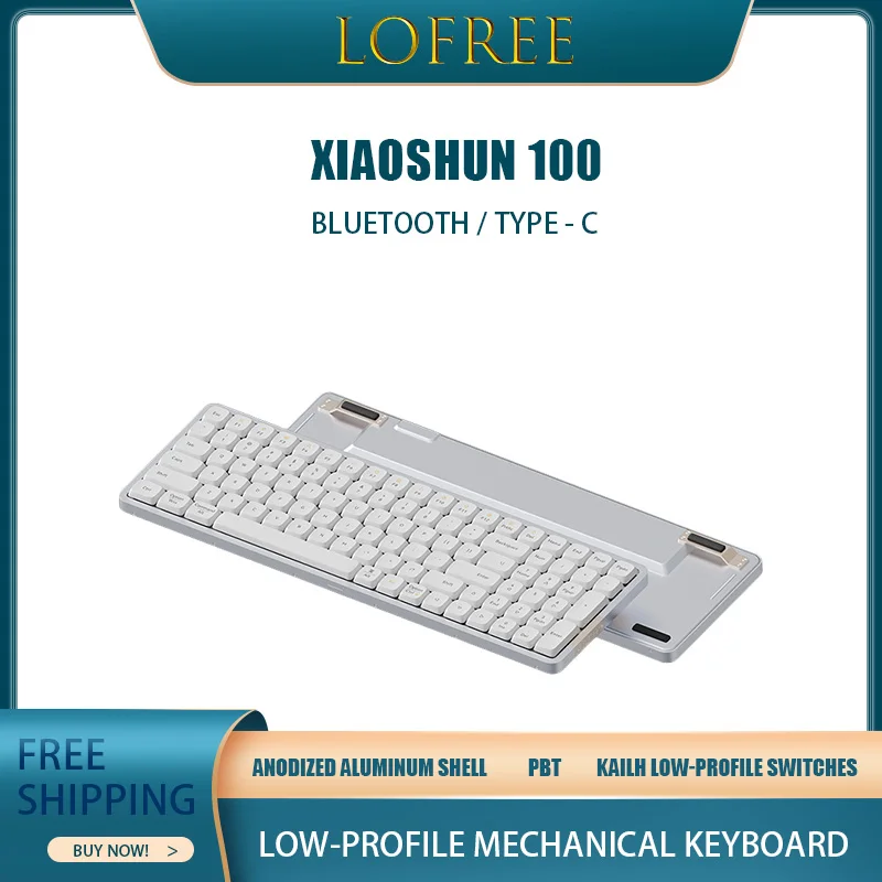 

Lofree Xiaoshun 100 Low-Profile Mechanical Keyboard Wireless Bluetooth Gasket Structure Ultra-Thin And Portable Mobile Work