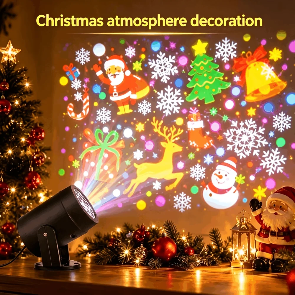 Christmas Projection Light - LED Rotating Effect Decoration, New Year Decorations Lighting For Christmas Decoration Gift