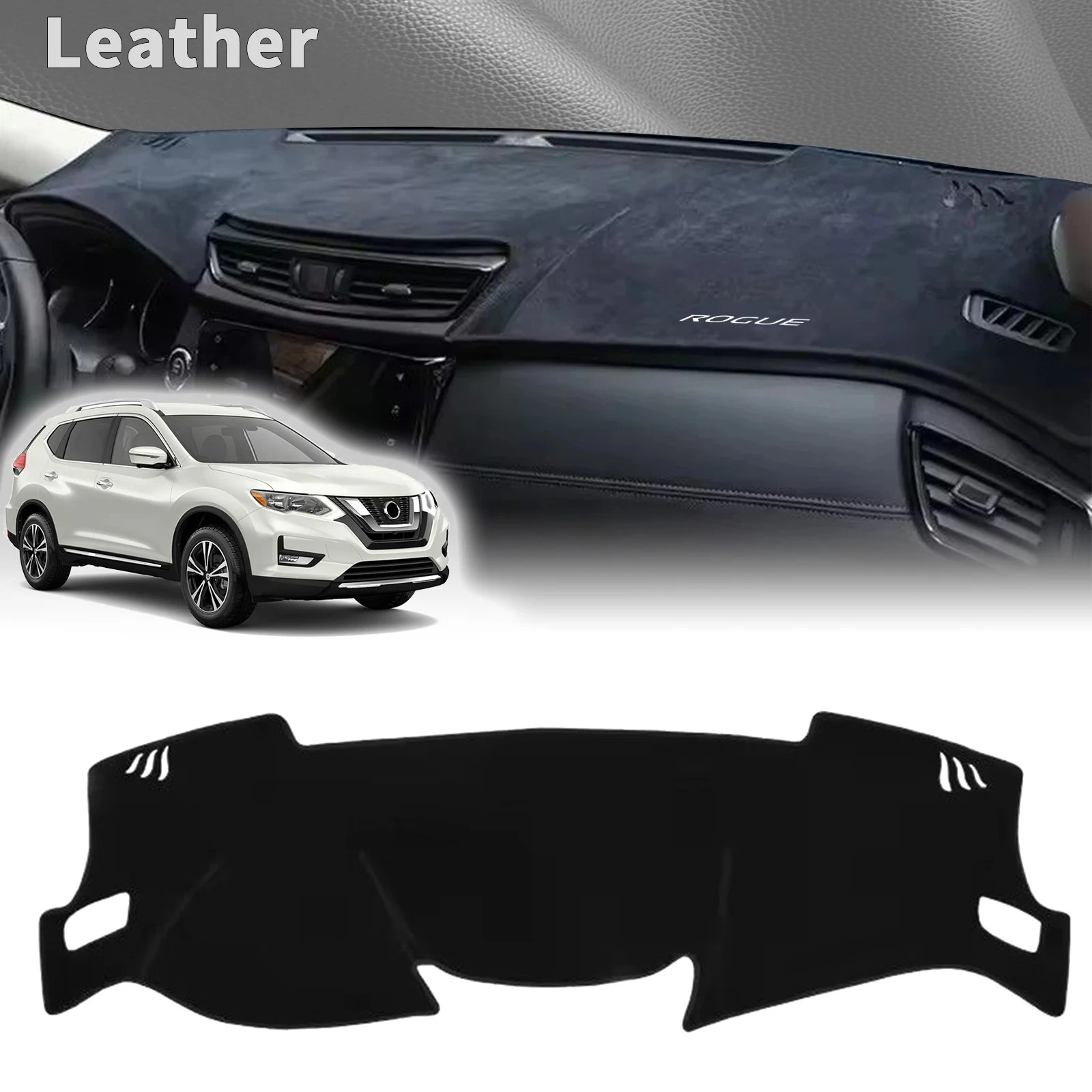 

fit for Nissan X-Trail T32 2020-2014 Car Accessories Dashmat DashMat Sunshade Dashboard Cover Pad Protective Carpet Leather