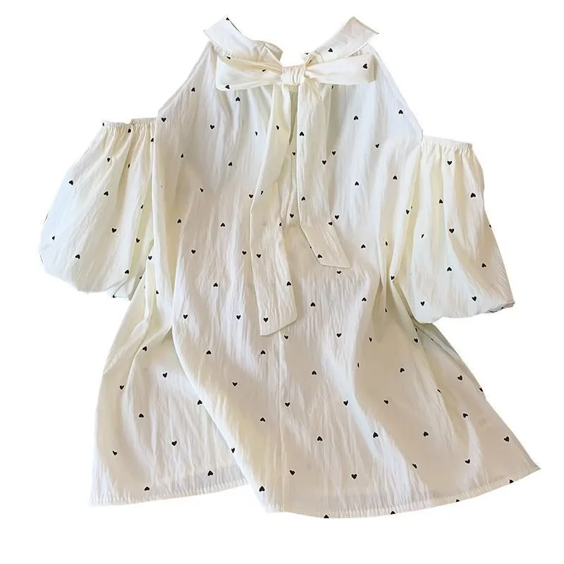 

2025 New Arrival Creative Pregnant Women's Lace up Neck Hanging Breathable Top Maternity Summer Loose Cute Shirt Top 1PCS LF895