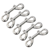 5PCS Scuba Diving Double End Bolt Snap Hook Clips 316 Stainless Steel Eye Bolt Snap Hook Quick Draw Link Carabiner Boat Hardware