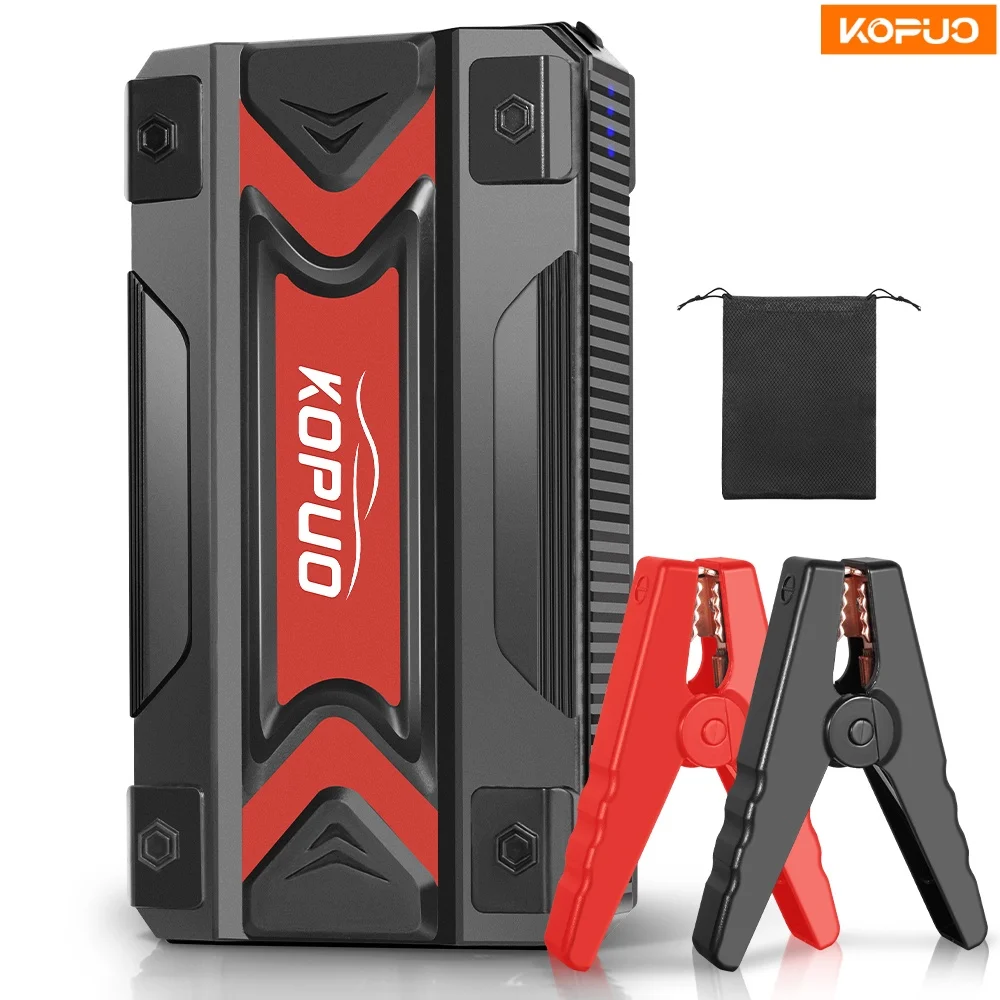 

KOPUO 3000A Car Jump Starter Power Bank 12V Portable Emergency Booster for 6.0L Gas/5.0L Diesel Engines