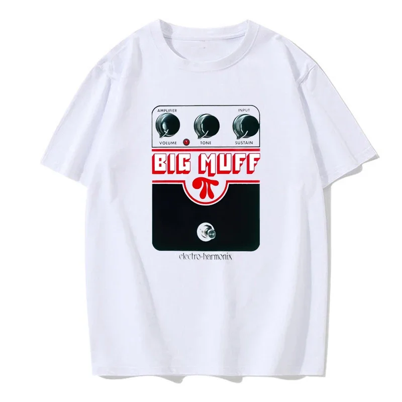 Big Muff T-shirt Guitar Pedal Effect Shoegaze Cotton Round Neck Comfortable and Versatile Casual Fashion Men's New T-shirt