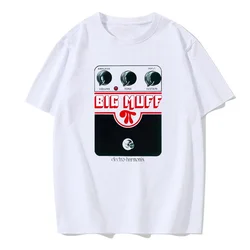 Big Muff T-shirt Guitar Pedal Effect Shoegaze Cotton Round Neck Comfortable and Versatile Casual Fashion Men's New T-shirt