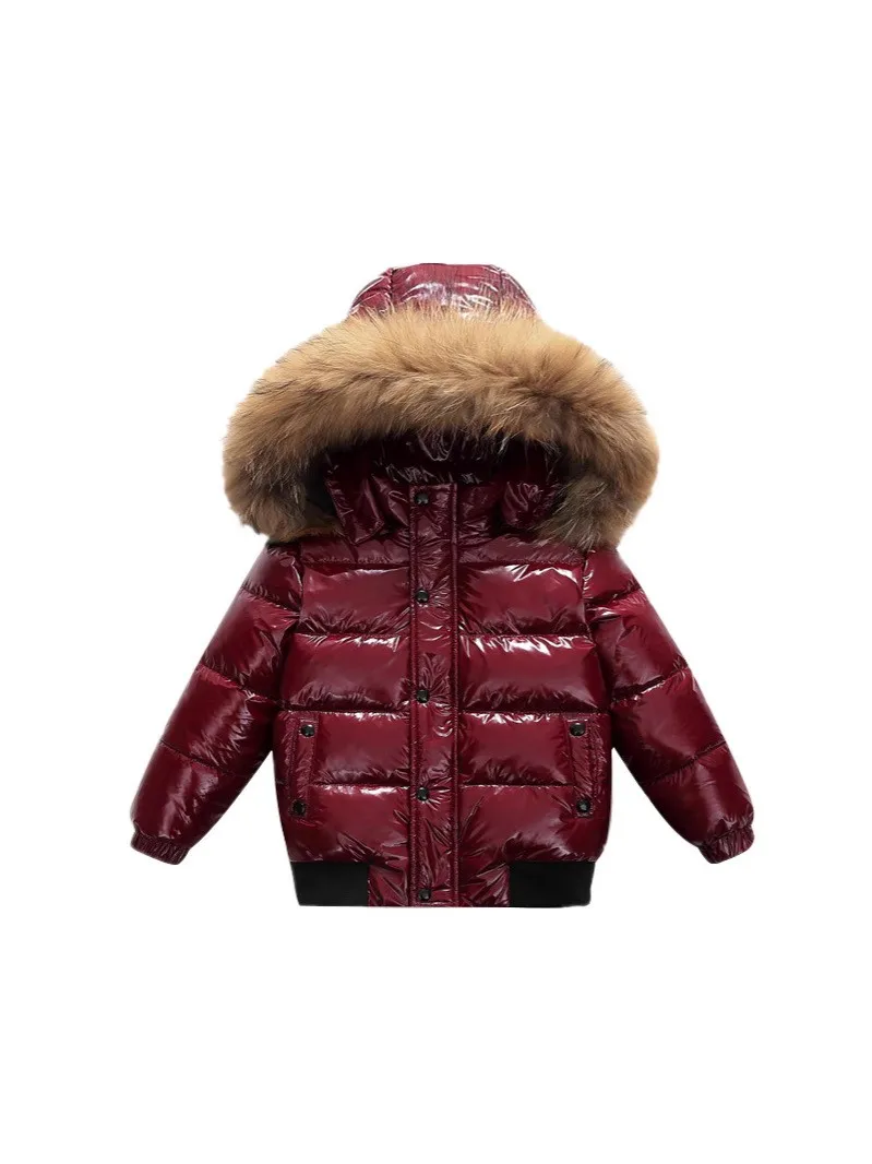 

Children's Thickened down Jacket with Large Fur Collar Warm Winter Coat for Girls And Boys 2-13Y