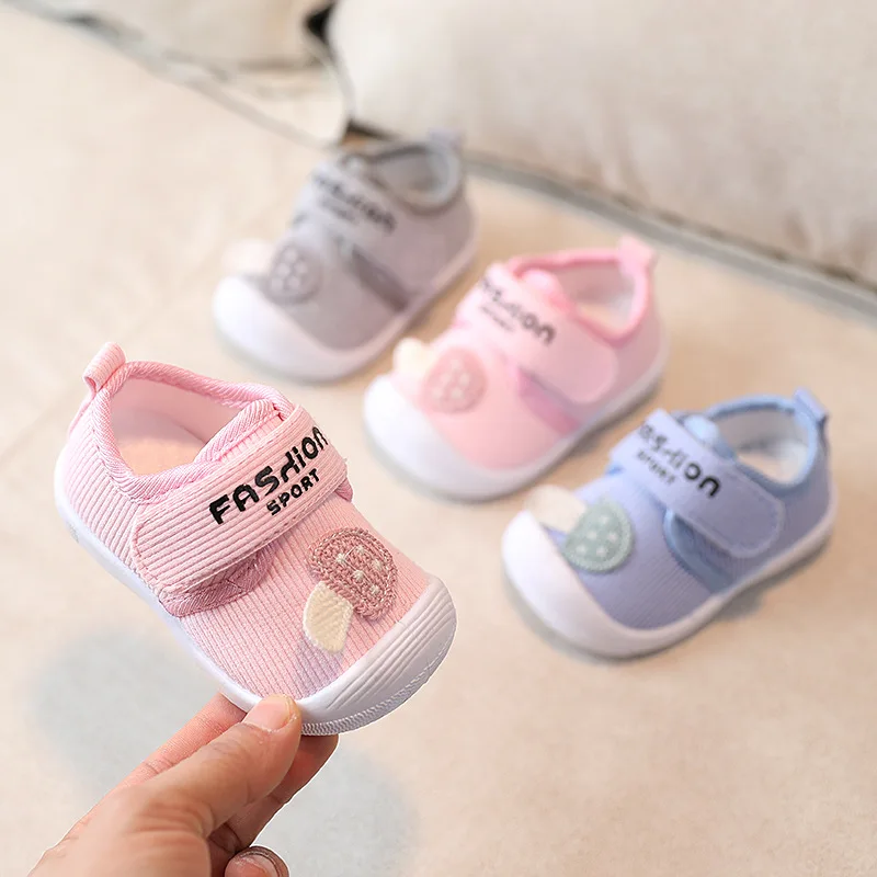 Baby Shoes Spring Baby Lovely Cartoon Mushroom Soft Soled Walking Shoes Comfort Breathable Antiskid Shoes Zapatos De Bebe Niña