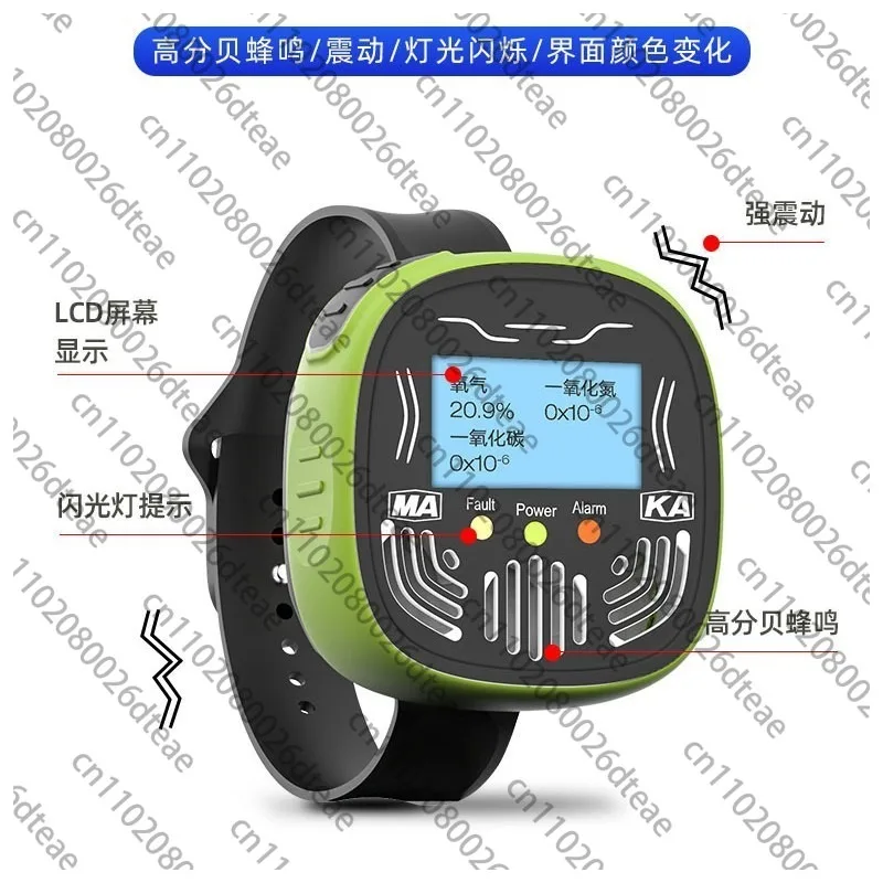4-In-1 Gas Detector, Independent Space Grey Release Methane CH4 Combustible  Portable