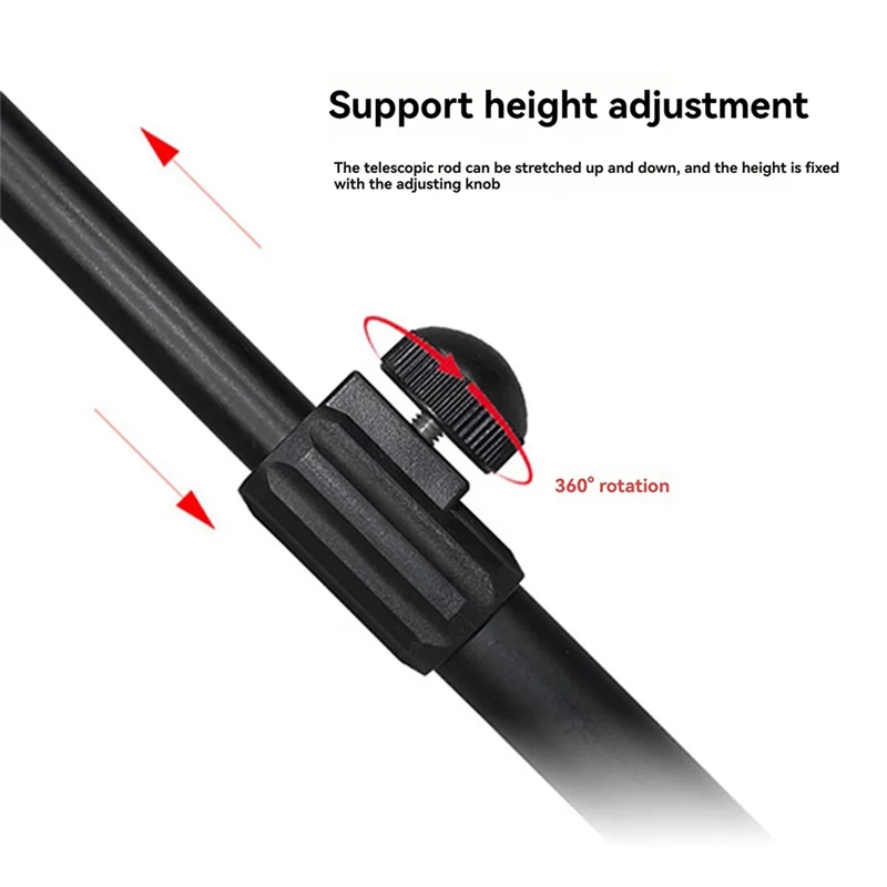 New!Hose Desktop Webcam Stand Adjustable Metal Desk Tripod Streaming Support With Sturdy Mount Base