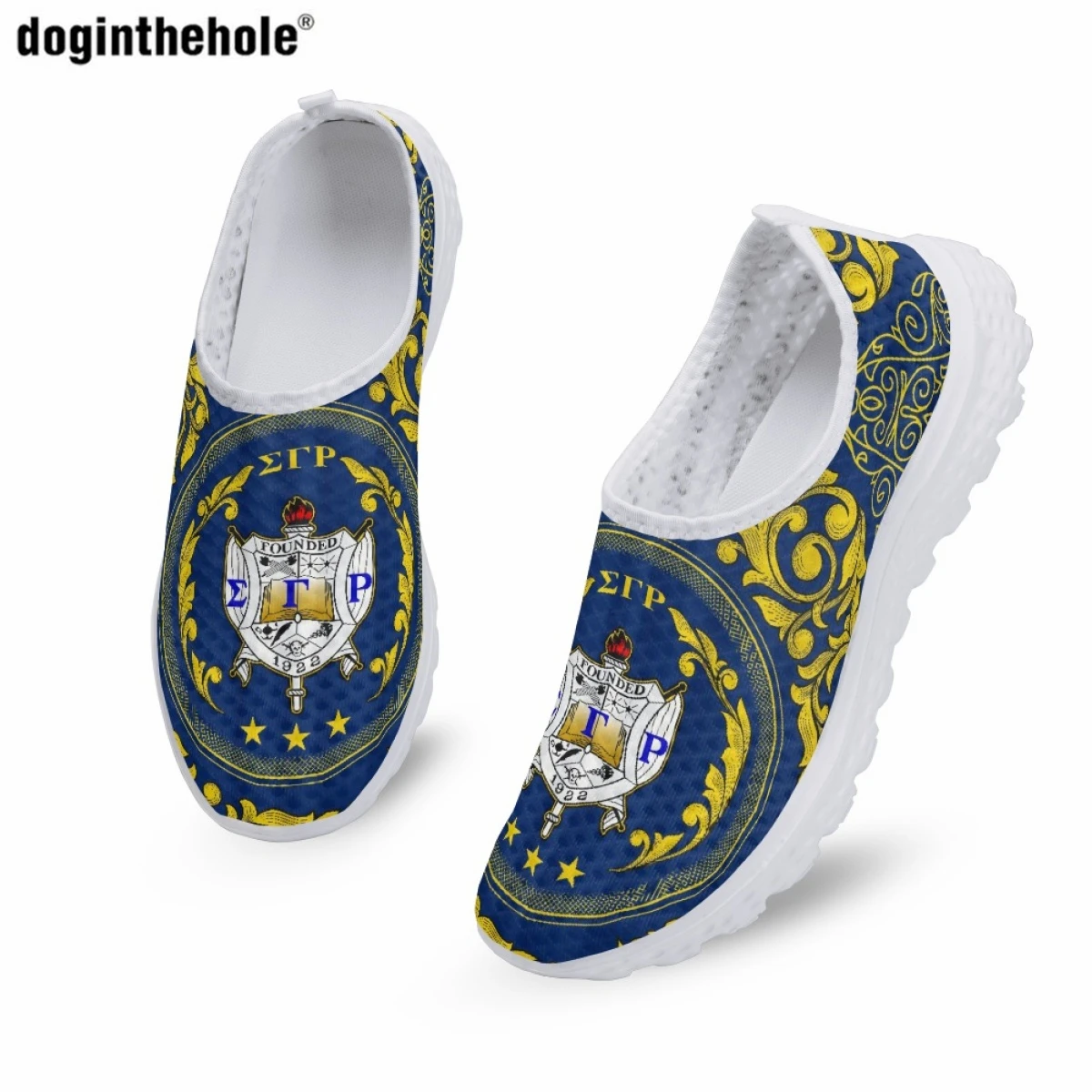 Doginthehole Sigma Gamma Rho Women's Fashion Classic Outdoor Flat Sneakers Summer Comfortable Breathable Casual Mesh Shoes