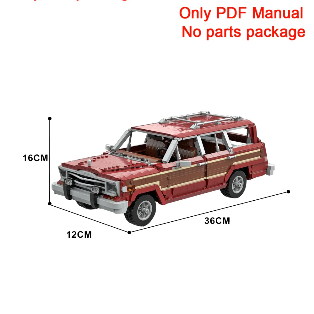 MOC Jeep Grand Wagoneer Skyler White's car Building Blocks PDF Manual Jeep Grand Wagoneer Parts List (Only PDF Manual,No parts）