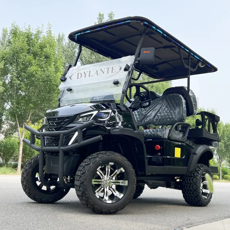 2 4 6 8 Seater Electric Golf Hunting Cart Maximum Speed 47 km/H Anti Rollover Electric Golf Buggy