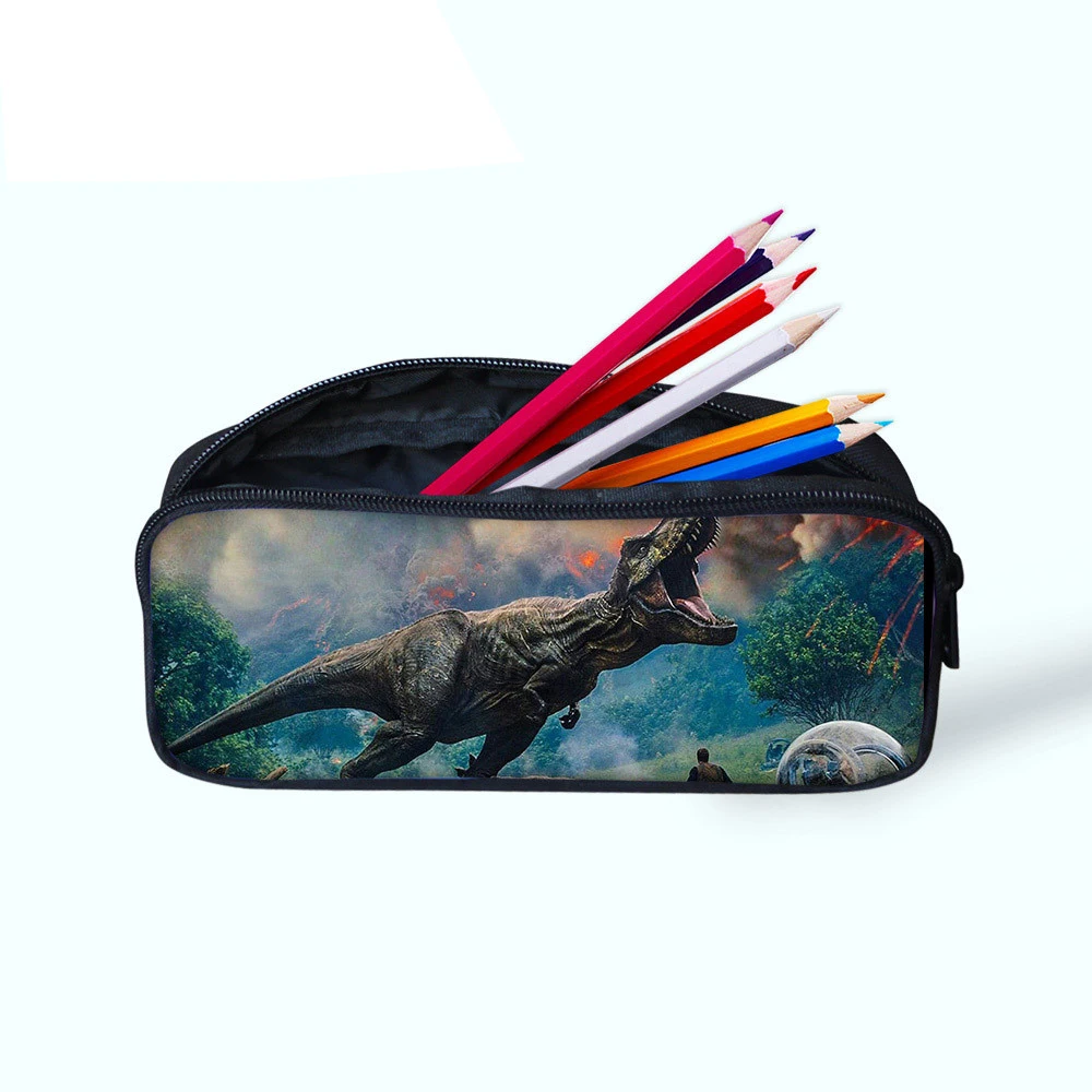 

Dinosaur Print Pencil Case Pencilcase Jurassic World Letter Pencil Box School Stationery Fashion Pencil Cases Custom