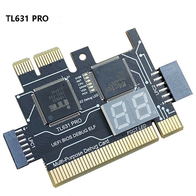 2X TL631 Pro LPC-DEBUG Diagnostic Card+Expansion Card PCI PCI-E Mini PCI-E Motherboard Multifunction