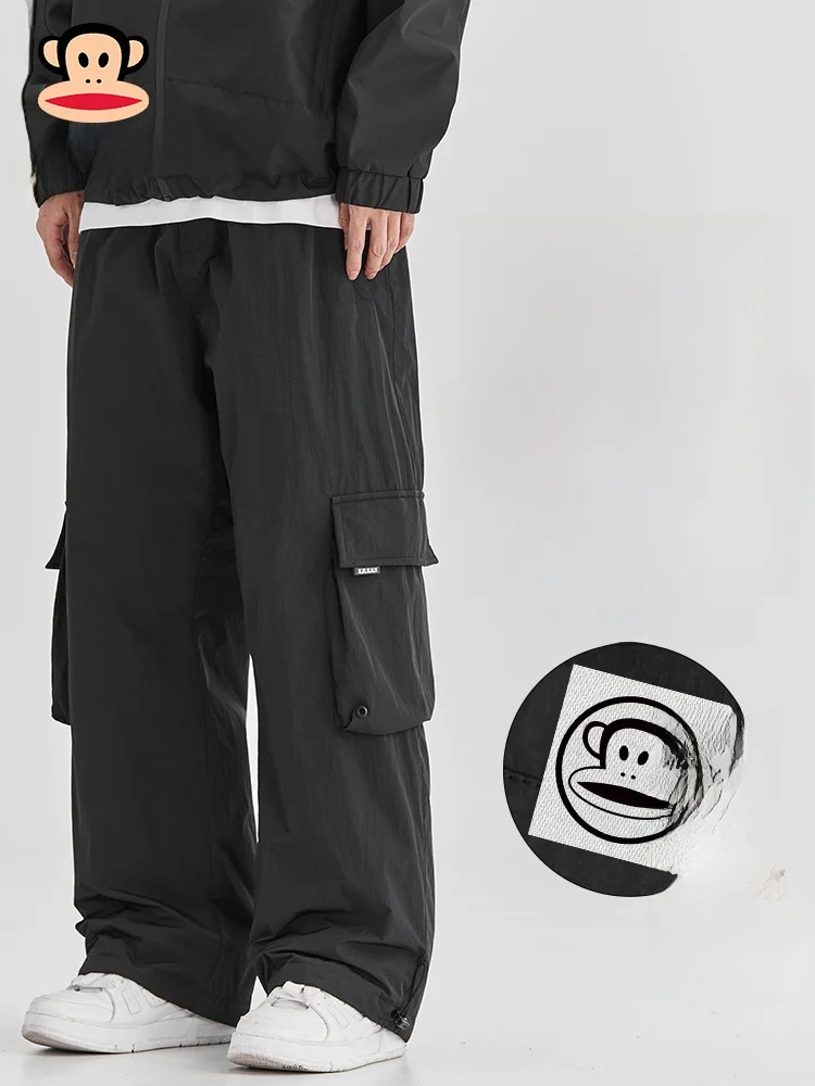 

Мужские утепленные рабочие брюки Paul Frank: свободные, прямые, повседневные, зимние, теплые, молодежные, модные, однотонные, длинные штаны