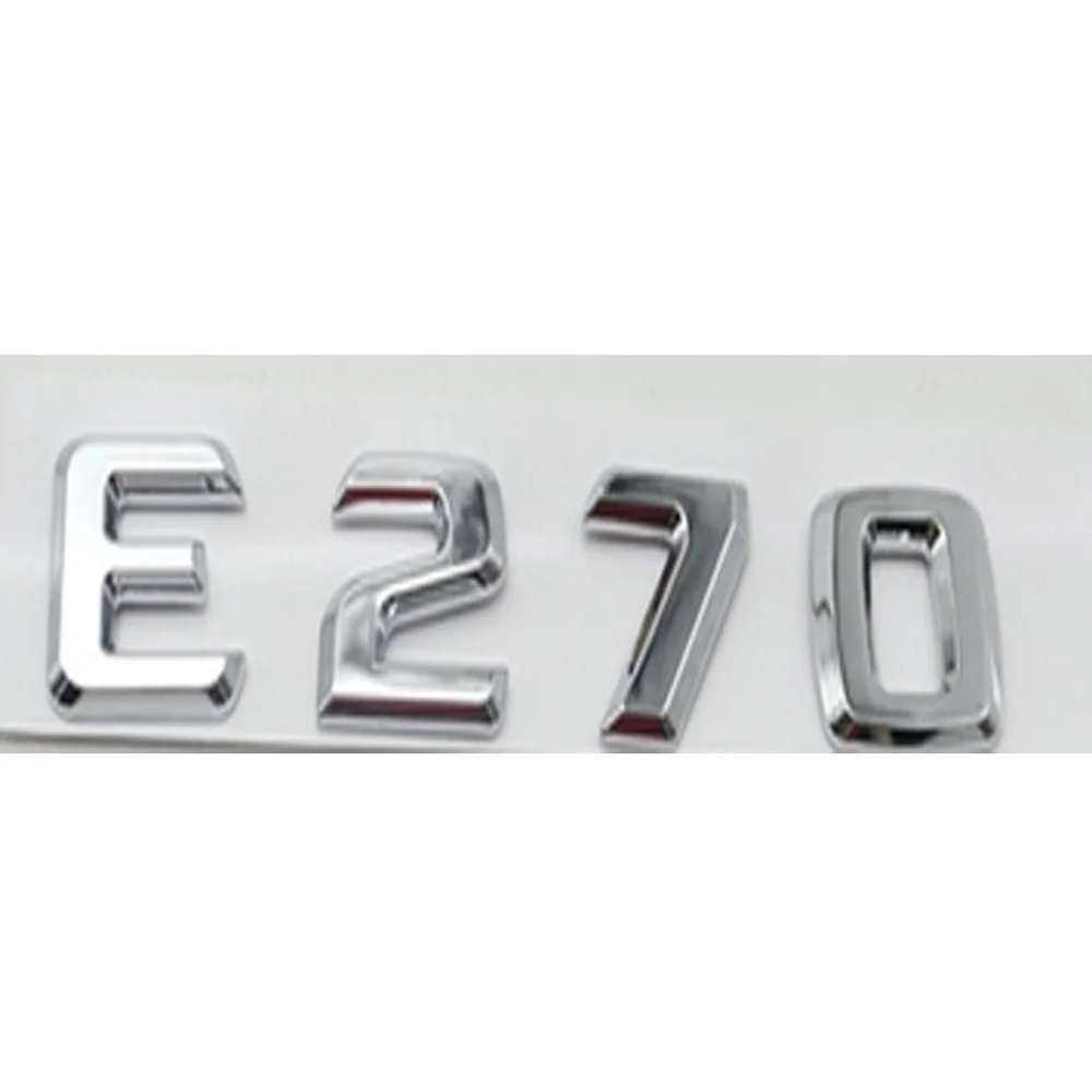 Car ABS 3D Trunk Logo Letter Badges Sticker For Mercedes Benz W210 W211 E-Class W203 C-Class E270 C270 ML270 Logo Accessories