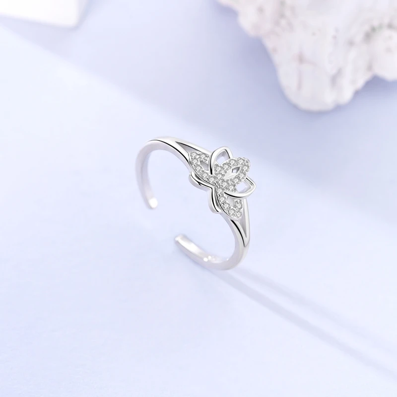 Women's 925 Sterling Silver Wave Star and Moon Open Ring