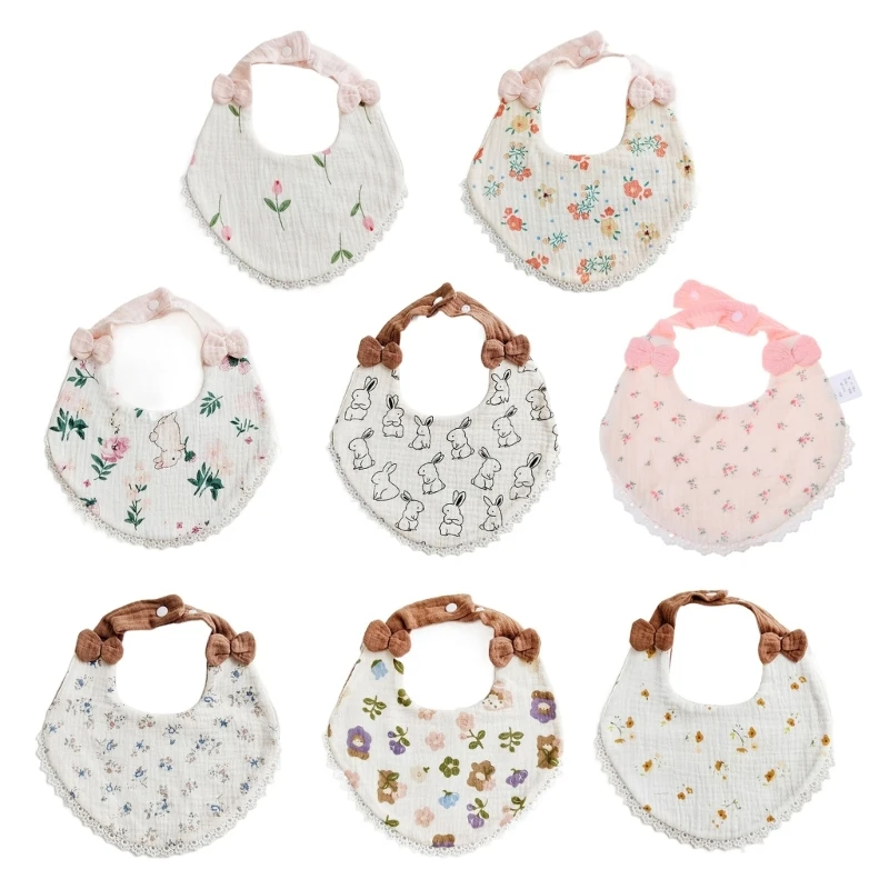 

Korea Newborn Girls Boy Bibs Absorbent Baby Teething Bibs Feeding Bibs Adjustable Strap Newborn Burp Cloth Present