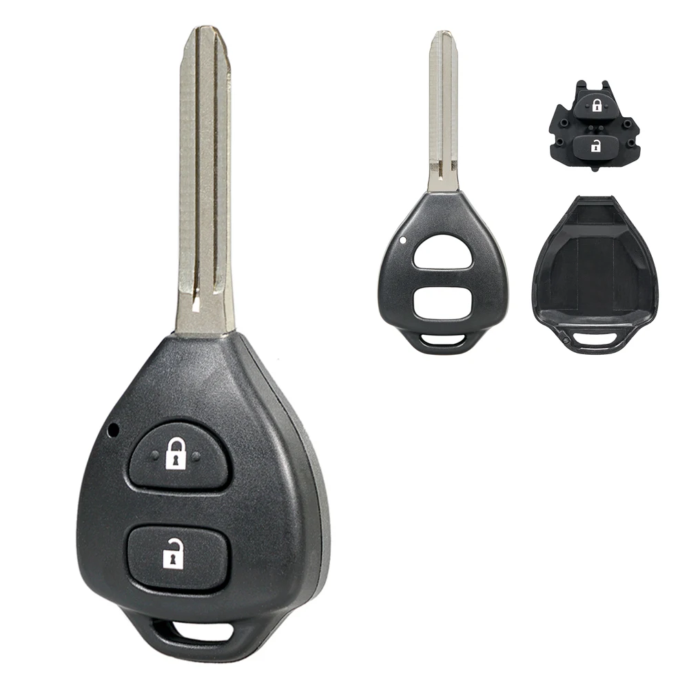 

2 Buttons Car Remote Key Shell Case Smart Key Car Case Replacement Keyless Entry Transmitter Shell Fit for Toyota Corolla RAV4