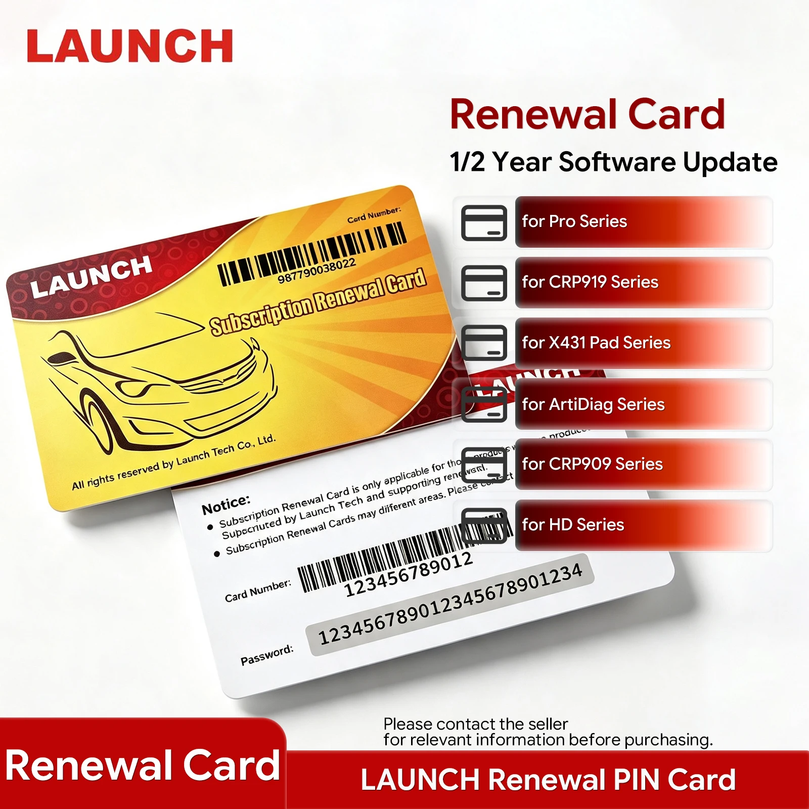 LAUNCH LAUNCH X431 Subscription Renewal Card 1 Year Update Service Software Activation for X431 V PRO3 PRO5 CRP Car Diagnostic Tool - Aliexpress Deal