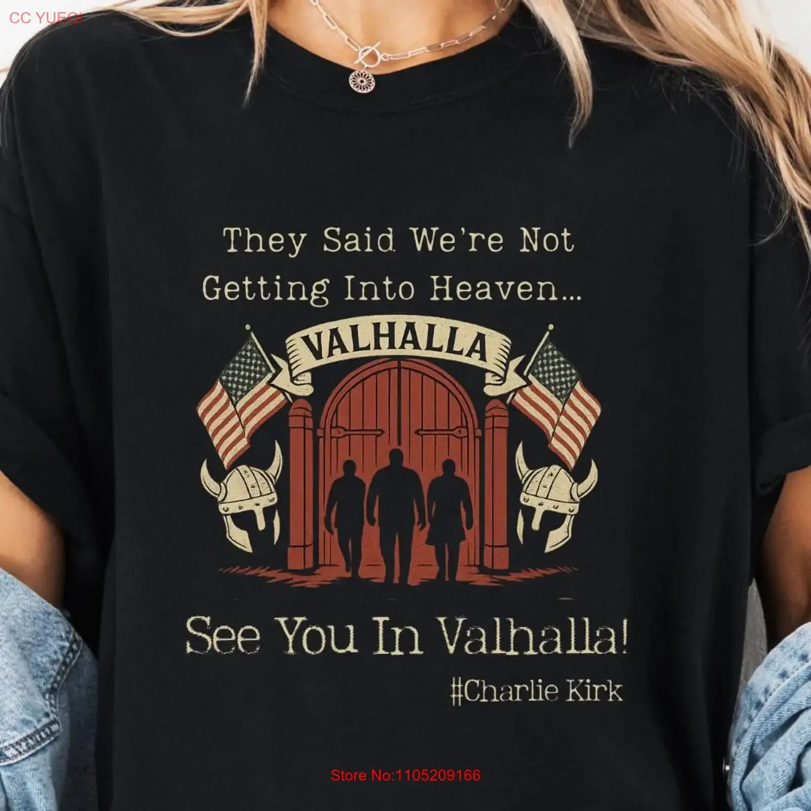 

Футболка «Я вижу тебя в Вальгалах» Чарли Кирк Поддержка ActivisT Rest Now Brother Kash Patel винтажный стираный топ для повседневной носки