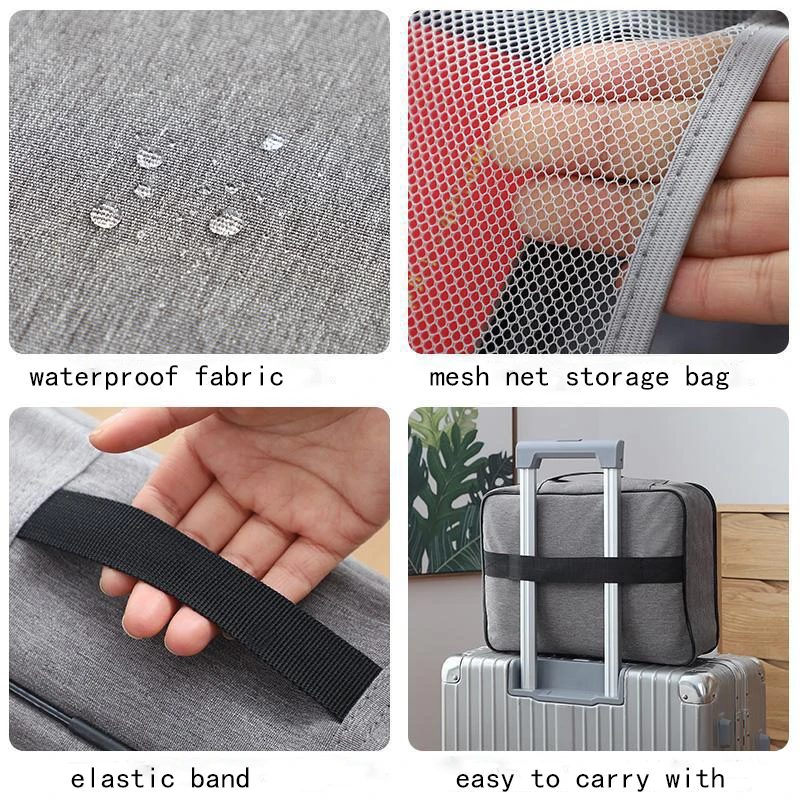 Large Capacity File Bag Multilayer Document Tickerts Folder Briefcase Organizer Pouch File Folders Travel Office Filing Products