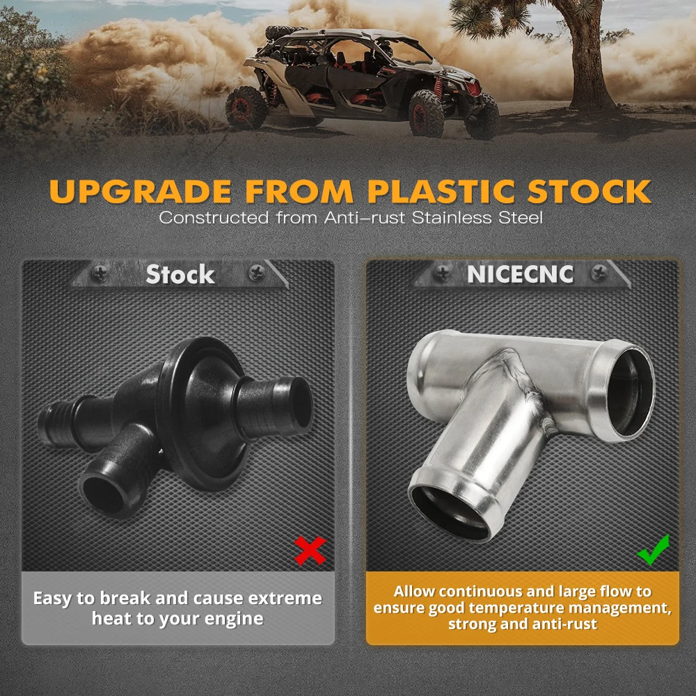 UTV Edelstahl für Can-Am Thermostat Löschen Kit Kühler für Can-Am Maverick X3 Max R RR 4x4 XRC XMR DS Turbo DPS Zubehör