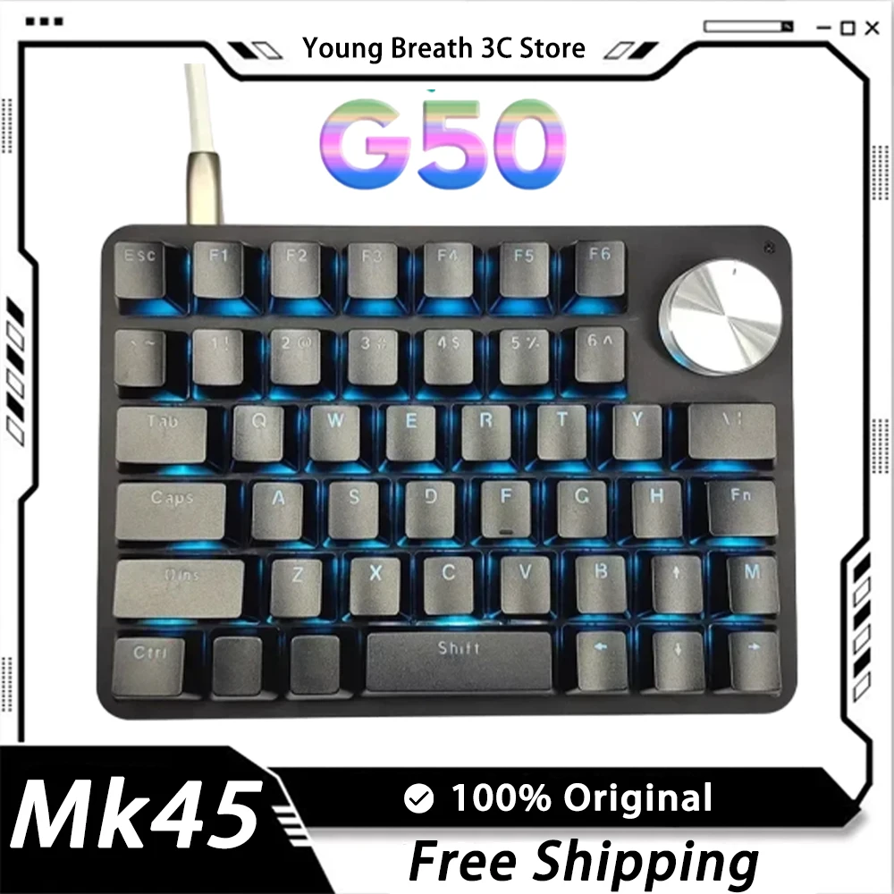 

G50 Mk45 Numpad RGB Knob Macro Programming Keyboard Ergonomics Mini Mechanical Keyboard Drawing Design Accessories Office Gifts