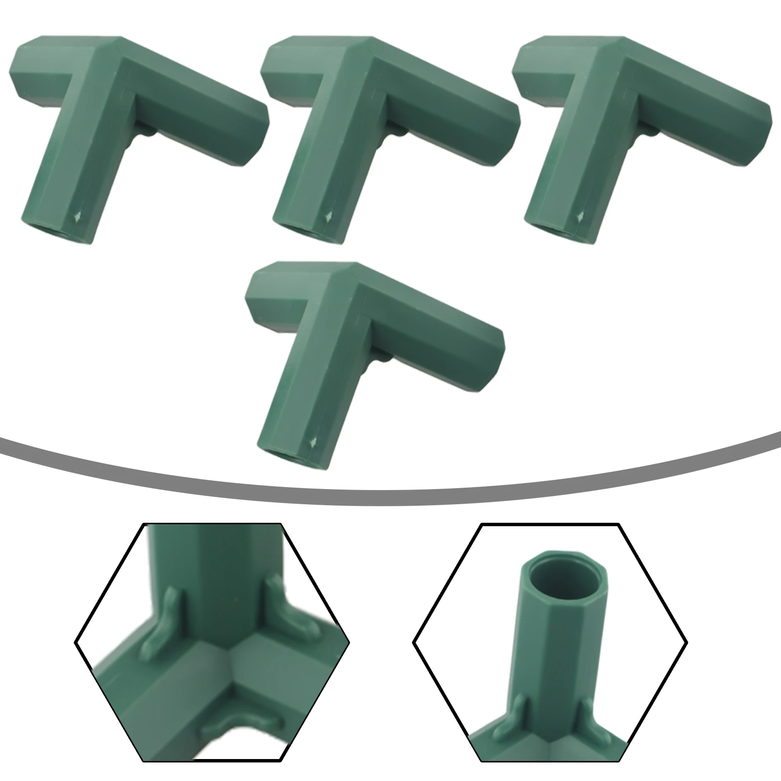 Greenhouse Building Fittings Frame Connectors Green Outdoor Garden Greenhouse Pole Joints Adapter For Flower Stands Bracket