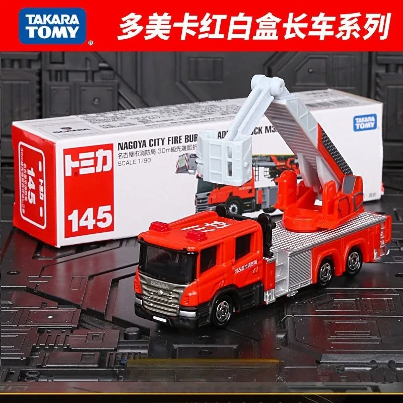 

TAKARA TOMY Diecast Car Model 145 Nagoya Ladder Fire Truck Toy for Boys Collection Exquisite Gifts for Children