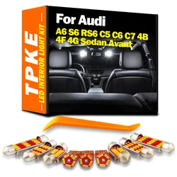 TPKE Canbus For Audi A6 S6 RS6 C5 C6 C7 4B 4F 4G Sedan Avant LED Interior Map Dome Trunk Door Light Kit Signal Lamp Indoor Bulbs