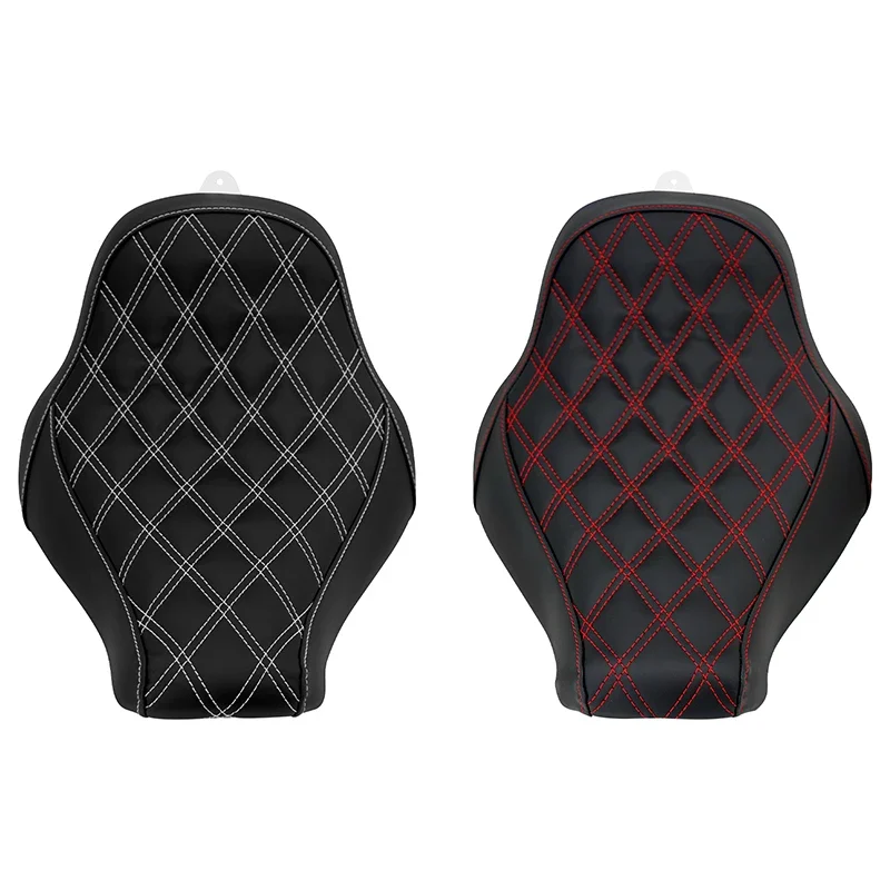 Solo Seat Cushion Motorcycle Rider Driver Seat Pillion For Harley Softail Breakout Fat Boy 2018-2023 1set PU Leather Black