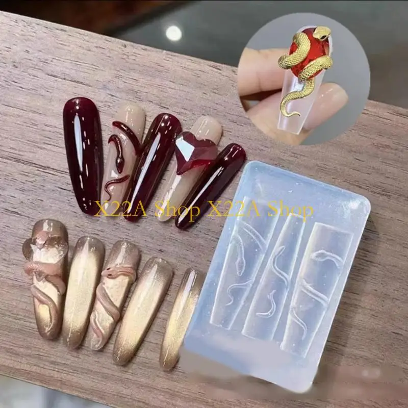 Unique Sturdy 3D Rose Flower Art Mold 3D Carving Silicone Mold Stamping Pattern Nails Stencils DIY Manicure Tools