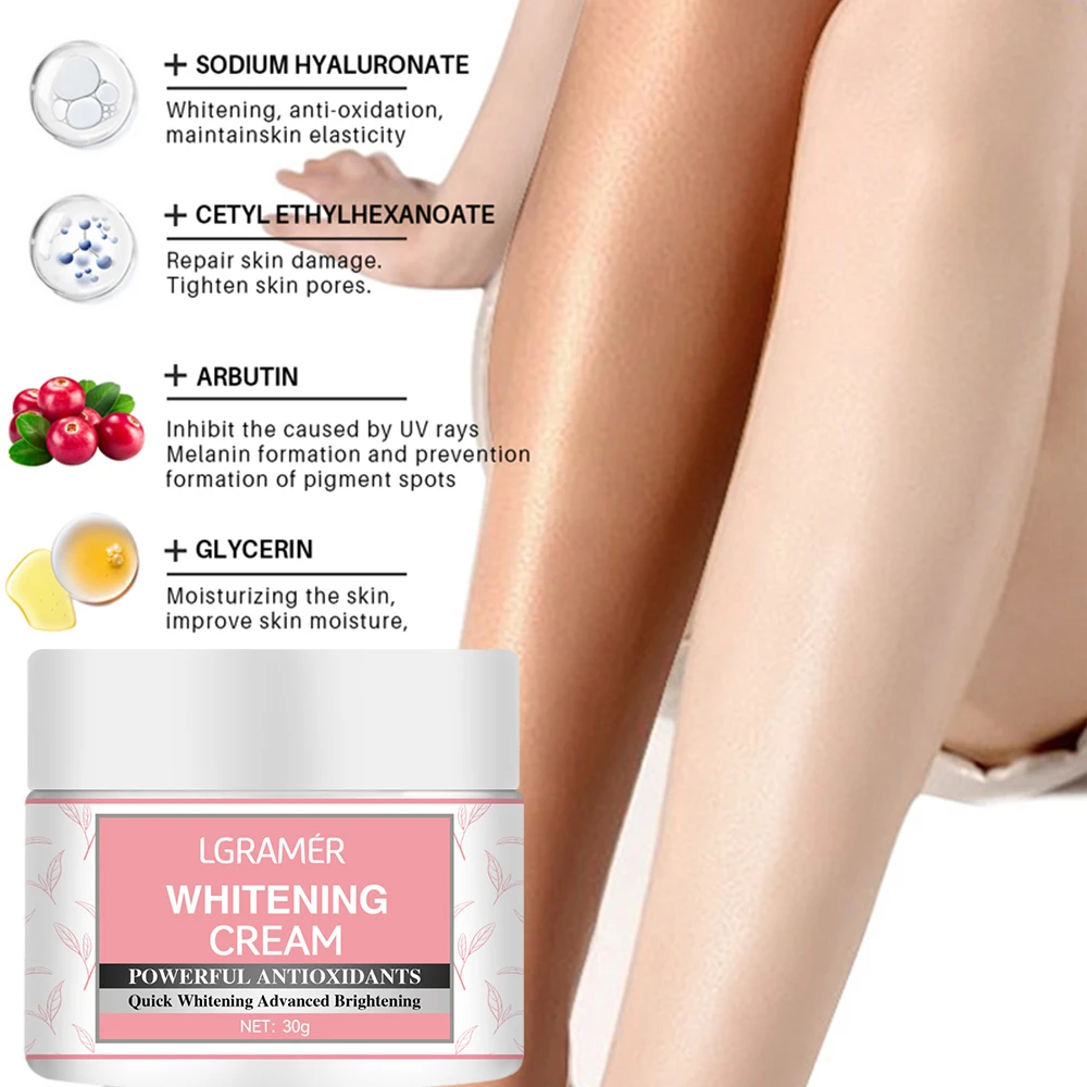 Body Whitening Cream Neck Underarm Knee Buttocks Private Parts Bleaching Serum Thigh Nourish Brighten Skin Care Beauty Health