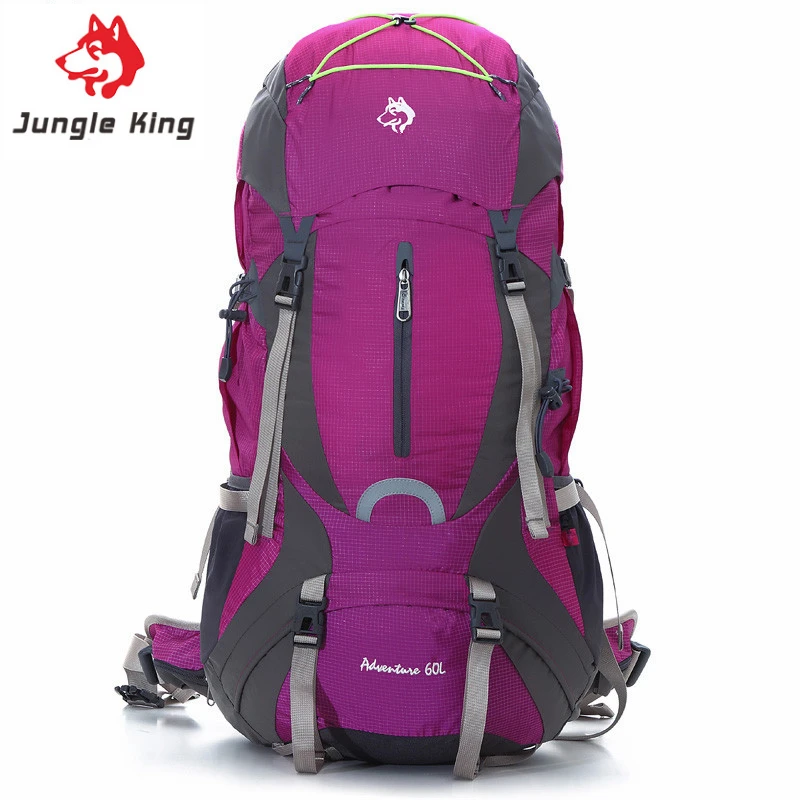 

JUNGLE KING CY1053 2022 New Outdoor Hiking 60L Unisex Mountaineering Bag Waterproof Tear Resistant Nylon Travel Camping Backpack