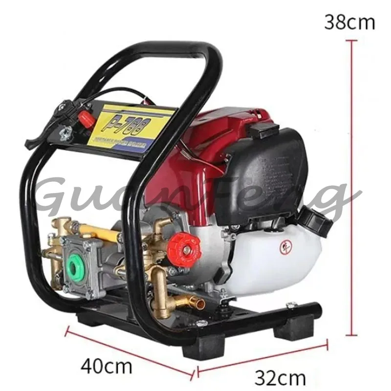 High Power 140F Four Stroke Engine High Pressure Sprayer Integrated Roller Tube Pump Fruit Tree Garden Cleaning Pump