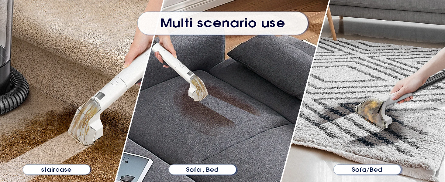 OMESER W07 15KPa Tragbare Teppichreinigermaschine 600W Polsterreiniger Haustier Spezialfleckenreiniger Leistungsstark für Sofa Autositz – Detail 3