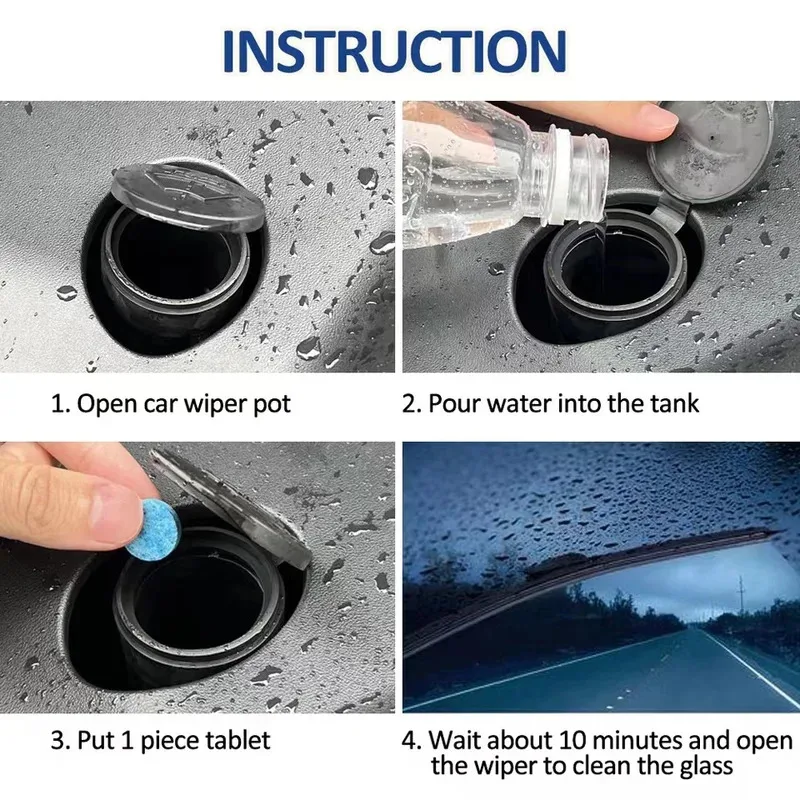 

Car Windshield Glass Solid Cleaner Windscreen Wiper Effervescent Tablets Toilet Cleaning Car Accessories Car Windshield Glass So