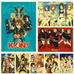 Japan Classic Anime Poster Music K-On Posters Retro Kraft HD 4K Printing Decorative Painting Wall Sticker Home Living Room